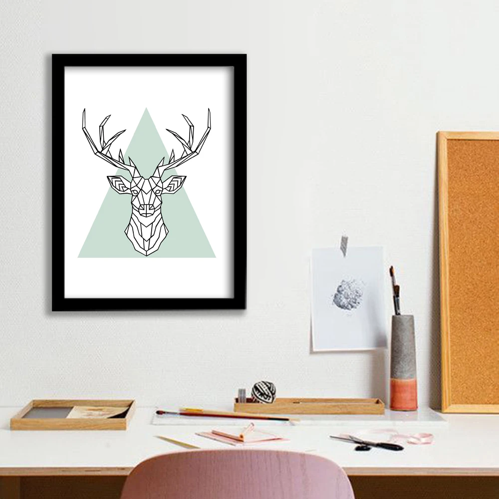 Современная простота искусство шестигранный и Алмазный холст печать Постер без