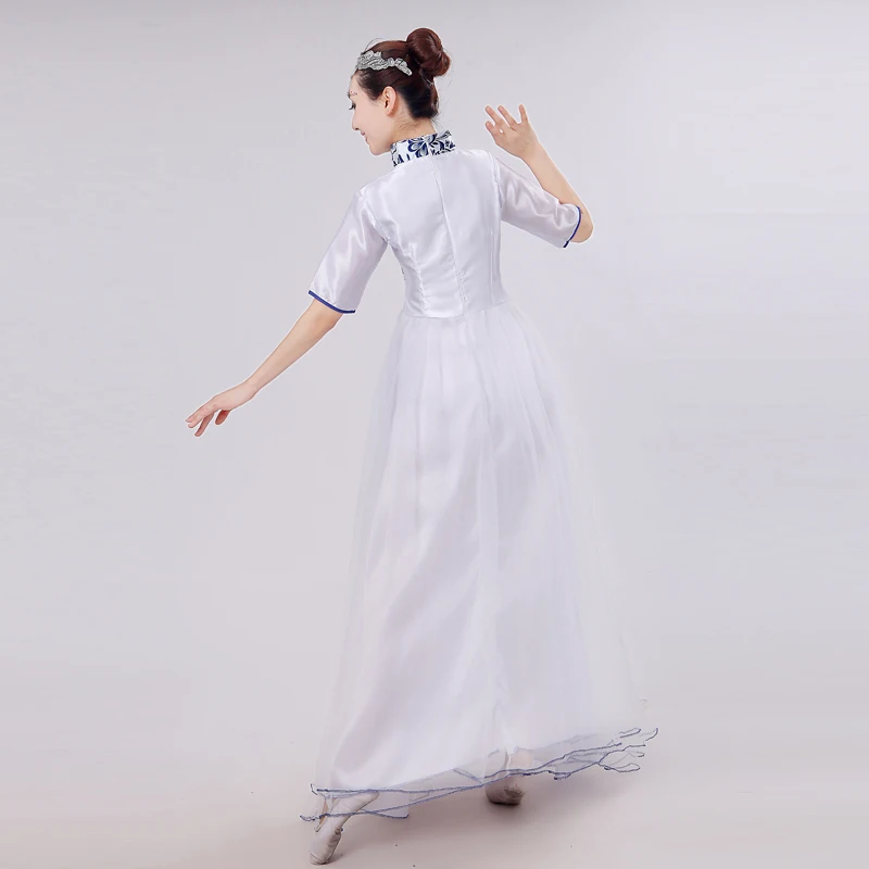 Новая классическая Танцевальный костюм фарфор Китайская народная музыка Guzheng