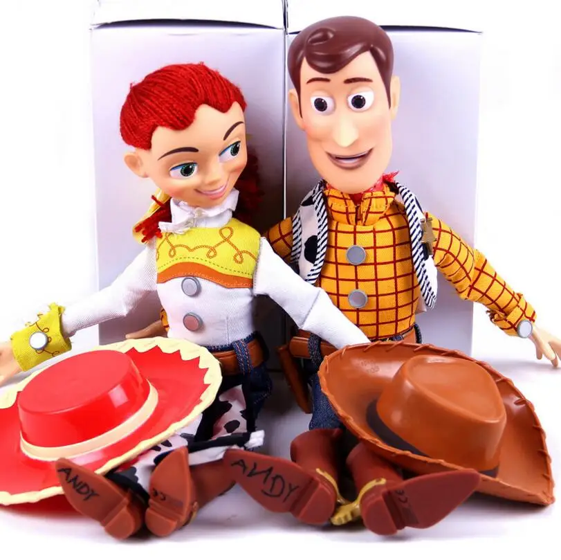43 см История Игрушек 4 говорящий Вуди Jessie фигурки Модель ПВХ Куклы Детский
