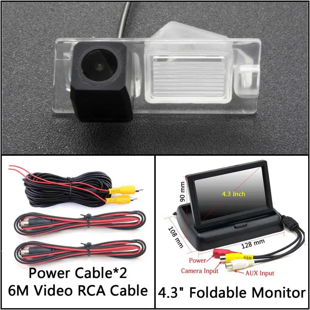 Cam N 4.3 inch Fold HD 1280*720 резервная камера заднего вида Камера для Jeep Cherokee KL 2013 Стоянкы Автомобилей Автомобиля ЖК-дисплей зеркальный монитор - Название цвета: Cam N 4.3 inch Fold