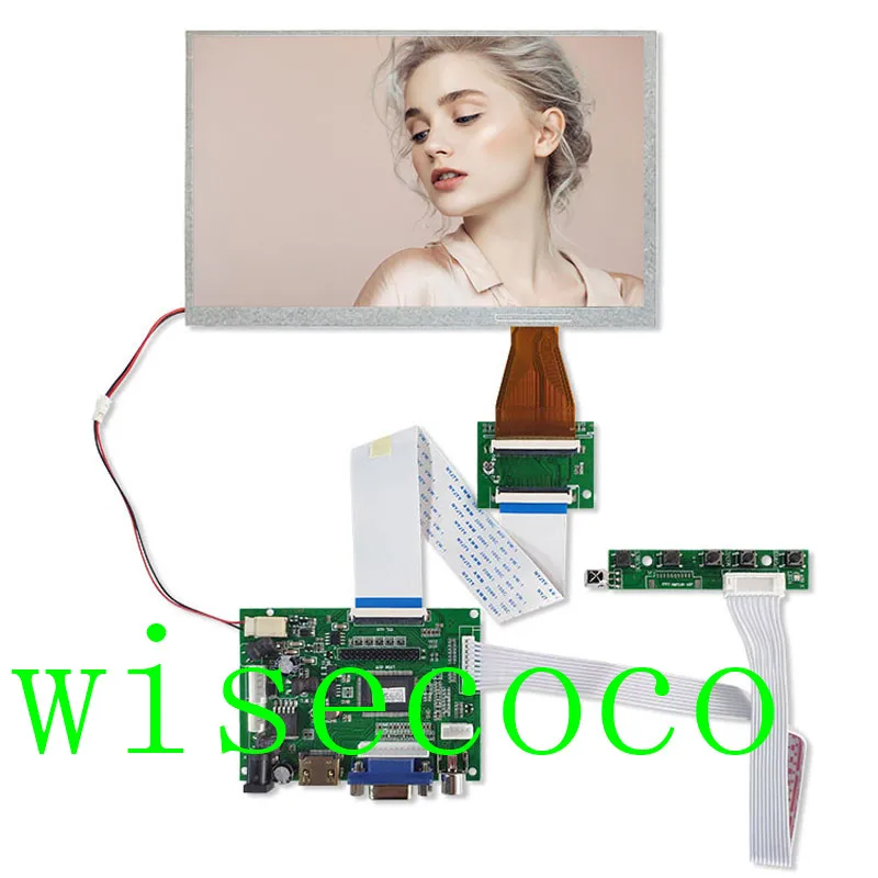 7 дюймовая плата контроллера ЖК дисплея A070VW04 V0 TFT LCD 800x480 LED VGA AV TTL 60 pin|Экраны для