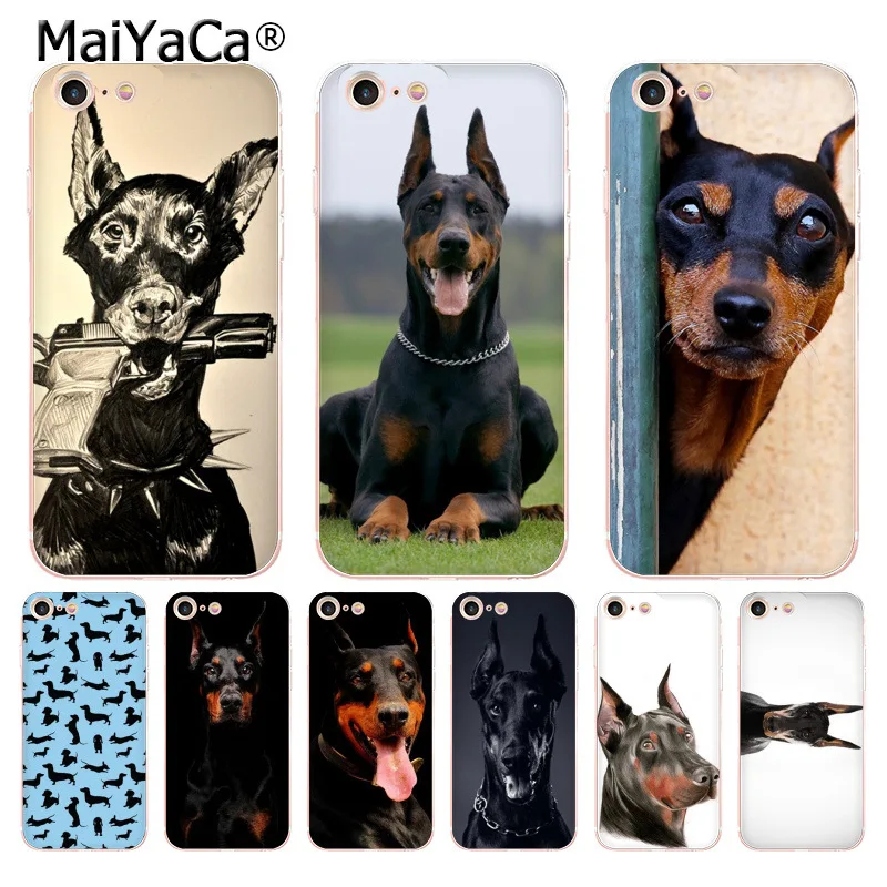 MaiYaCa такса Doberman собака Топ детальный популярный чехол для телефона iPhone 8 7 6 6S Plus X 10