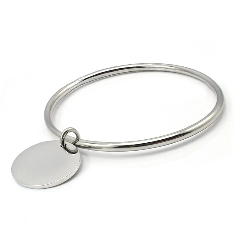 New Bangles design Stainless Steel Silver Bangle Bracelets Round Charm Women Costume Jewellery High Quality | Украшения и