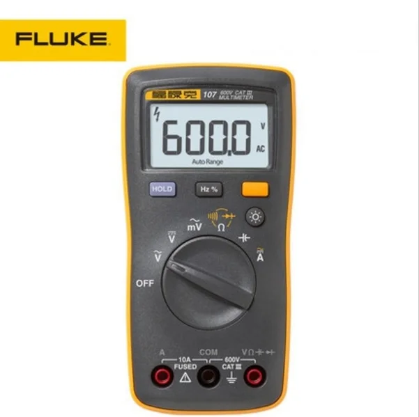 Fluke 107 F107 AC/DC тока ладонь портативный/Ручной цифровой мультиметр с магнитной