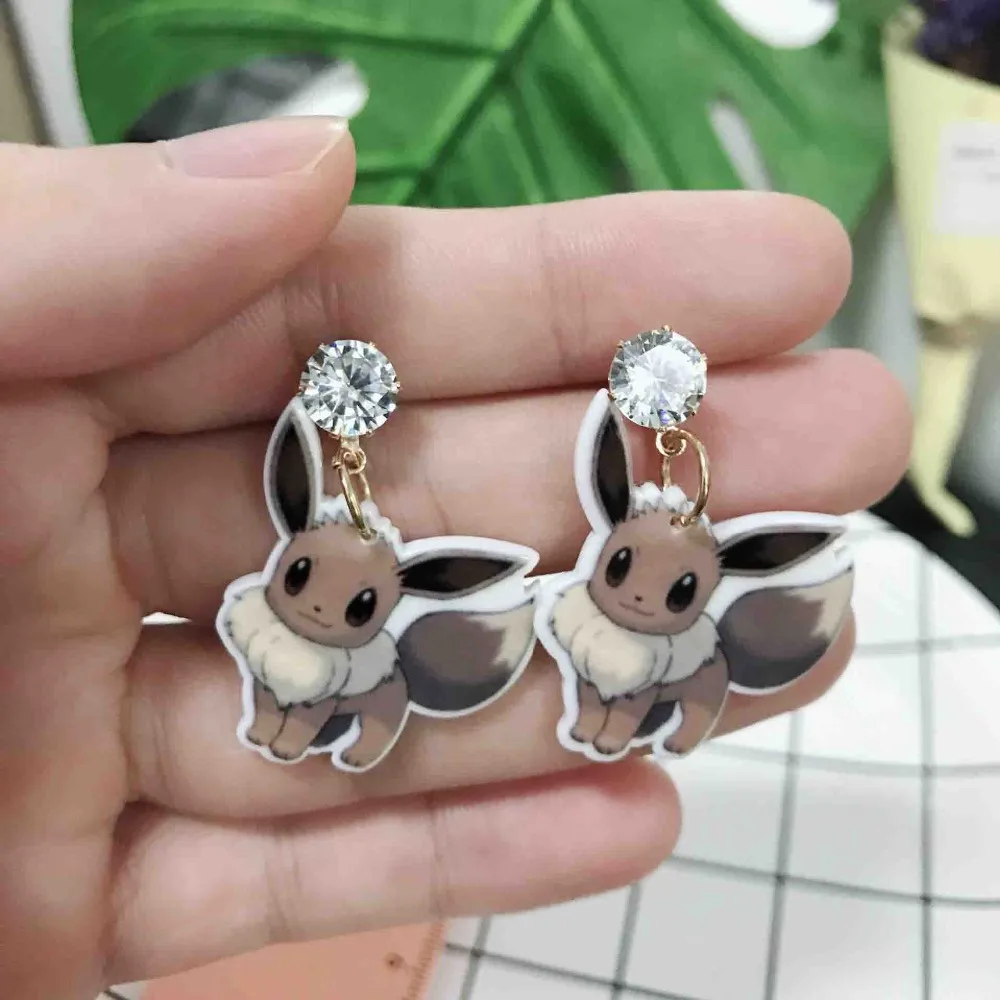 Женские серьги Pokemon Pikachu Charmander японские креативные акриловые висячие в