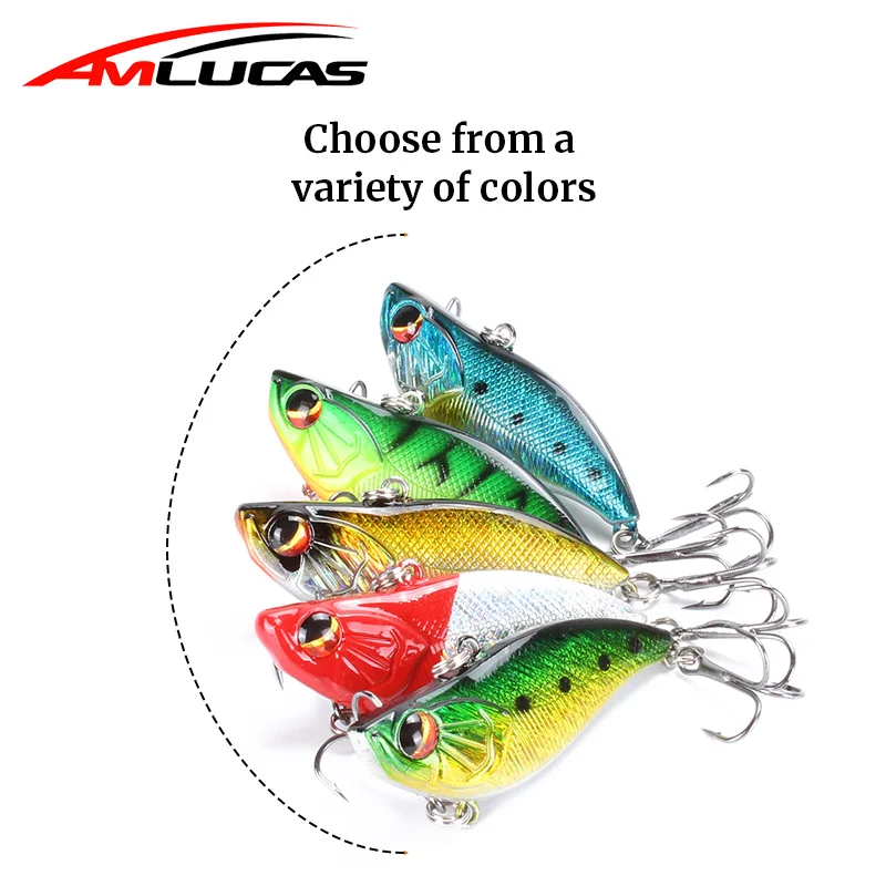 

Amlucas 60mm 13.9g Sinking VIB Fishing Lures Pesca Isca Artificial Bait Winter Ice Fishing Hard Bait Crankbait Swimbait Tackle