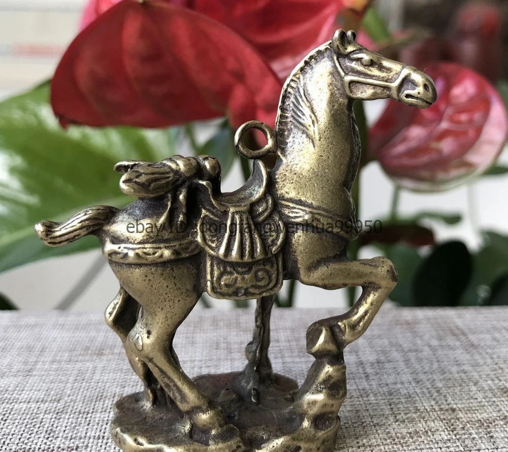 Китайская народная фэн шуй Чистая медь Зодиак из латуни статуэтка