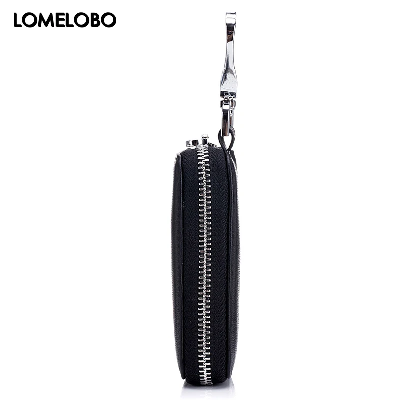 Lomelobo Casual Male Zipper Key Case Housekeeper Women Leather Car Keychain Bag Lady Keys Organizer Holder Card Wallets H1CL6717 | Багаж и