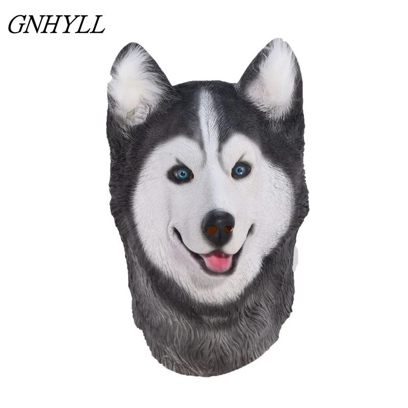 GNHYLL Хэллоуин сибирская хаски собака Латексная Маска Новинка Костюм для