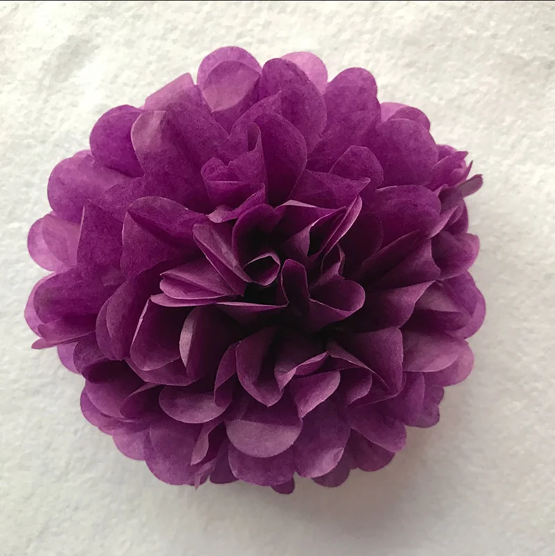 Сливовый 6inch Simulation Peony Flower DIY Tissue Paper Flower for Romantic Wedding Decoration Home Party Decorative Paper Flowers Balls - Цвет: Сливовый