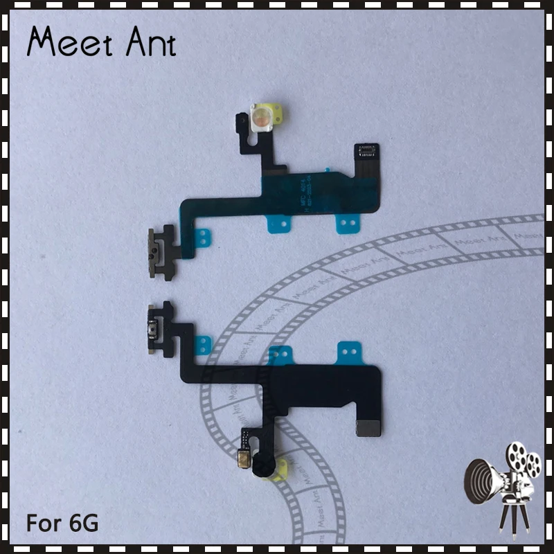 

50pcs/lot High Quality For iphone 6 6G and 6 Plus Power switch on off button control flex cable Repair Parts