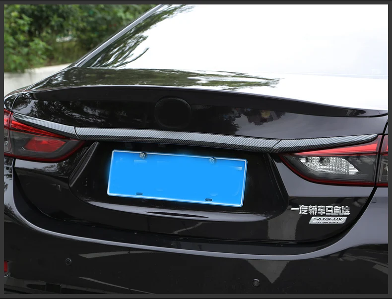 Авто-Стайлинг Задняя Крышка багажника Накладка для Mazda 6 M6 Atenza- багажника крышка задней двери Накладка наклейка молдинг Гарнир