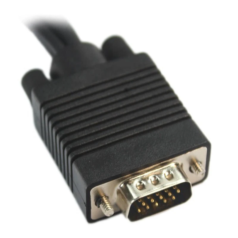Черный VGA SVGA male S video 3 RCA Аудио Видео AV кабель конвертер|cable converter|av cable3 rca |