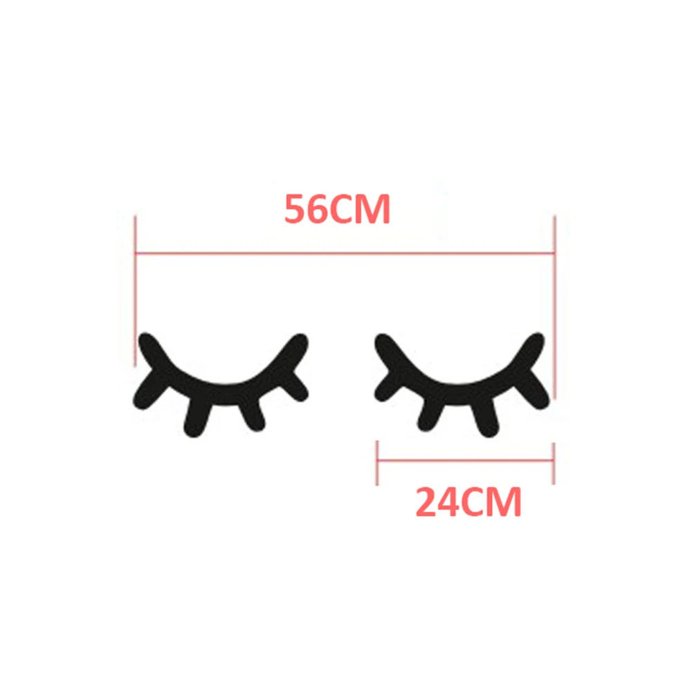 eyelash wall sticker Настенные наклейки в виде животных, скандинавский розовый шар в виде фламинго, настенные наклейки для детей, детская комната, обои, скандинавские украшения, детские настенные художественные наклейки - Цвет: eyelash wall sticker