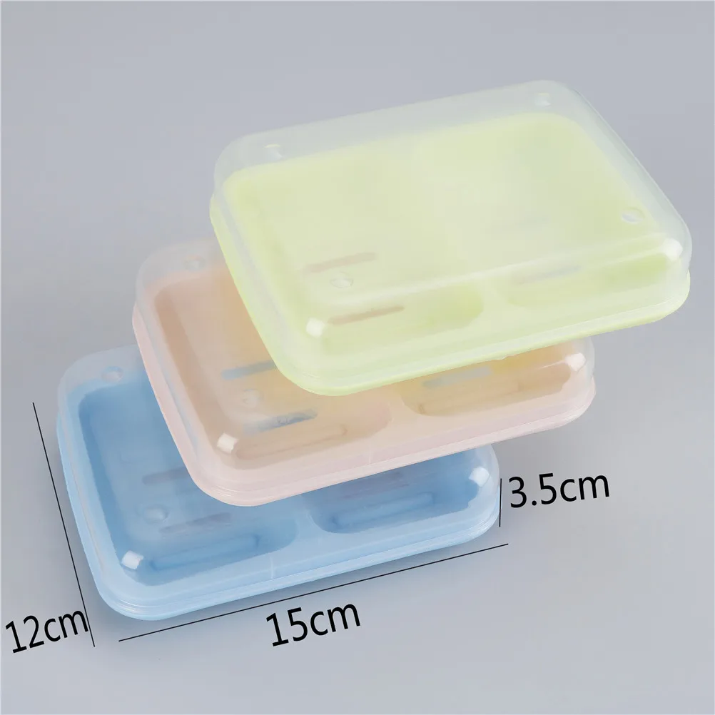 

Пластиковые двойные мыльницы, сливная Коробка для мыла с крышкой, ящик для мыла, держатель для мыла, аксессуары для ванной комнаты