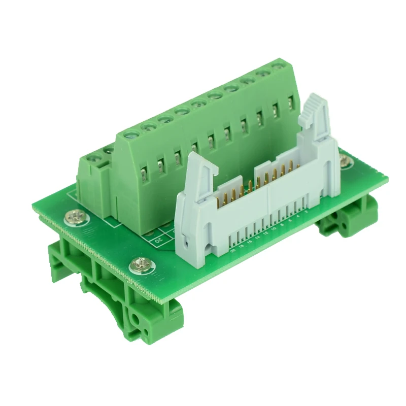 IDC20 Mni breakout board IDC 20 коннектор PLC релейный адаптер din-рейка Монтажная IDC20 Mini breakout плата