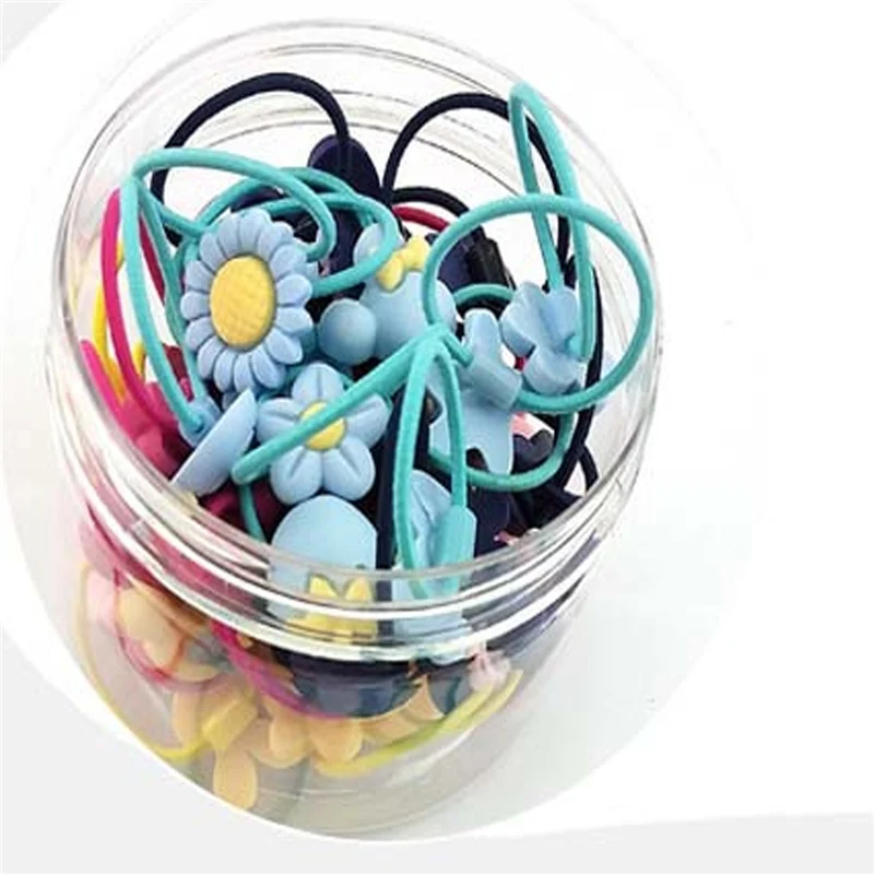 20pcs Rubber Band Elastic Hair Bands Kid Cartoon Lovely Princess Baby Girls Headwear Rope Boxed | Детская одежда и обувь