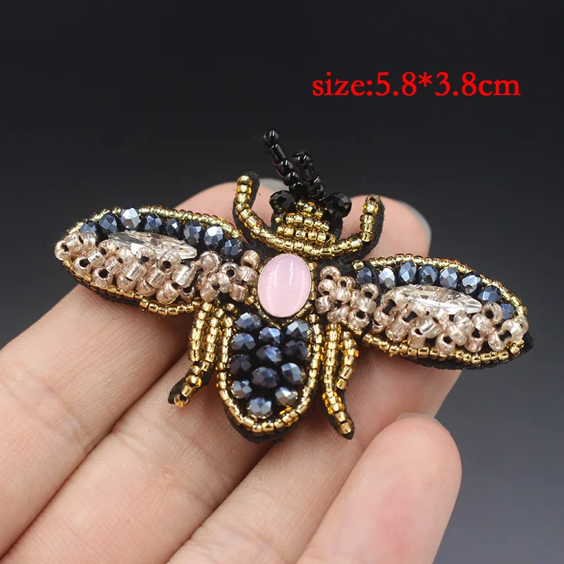 Garment decoration DIY accessories Bee seven-spot ladybug beetle sequins beaded cloth patch decals Fashion decorative stickers images - 6