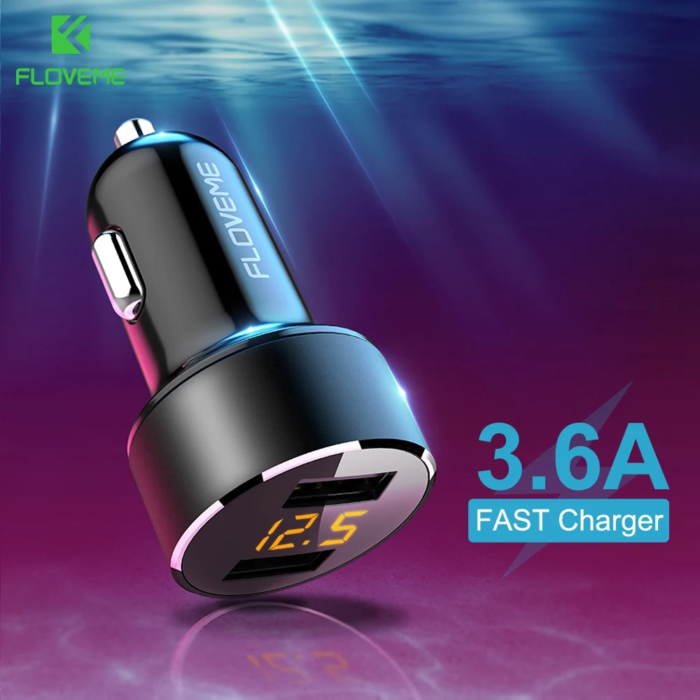 FLOVEME 3.6A быстрое автомобильное зарядное устройство для iPhone Xiaomi 18W USB зарядка | Отзывы и видеообзор
