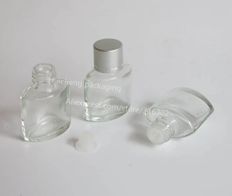 

300pcs/lot 5ML Clear Glass Bottle With Silver Cap 5CC Glass Vials,Glass Sample Bottle Cosmetic Container
