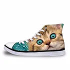 Мужские парусиновые туфли с высоким берцем, расписанные вручную, на заказ; Обувь из вулканизированной Вулканизированной Ткани с изображением ленивого кота; Спортивные лоферы; Мужские кроссовки