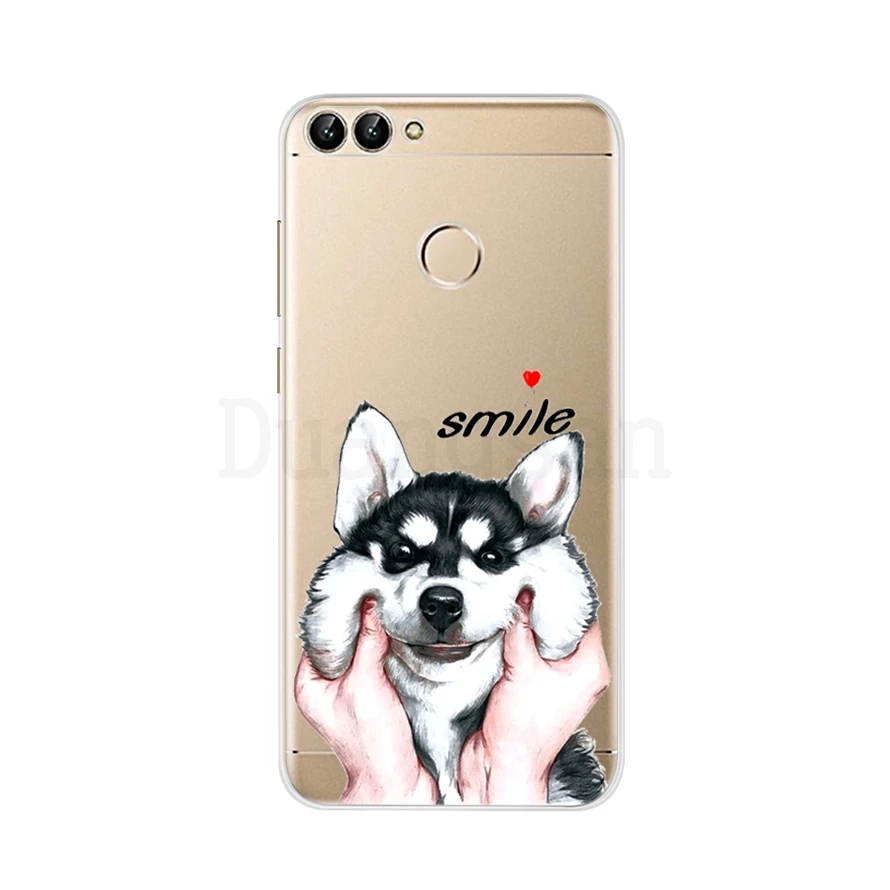 Черный Для Fundas huawei P, умный чехол, силиконовый 3D, мягкий, симпатичный, из ТПУ, с рисунком, прозрачный чехол на заднюю панель телефона s для huawei P Smart Plus, чехол FIG-LX1 - Цвет: Черный