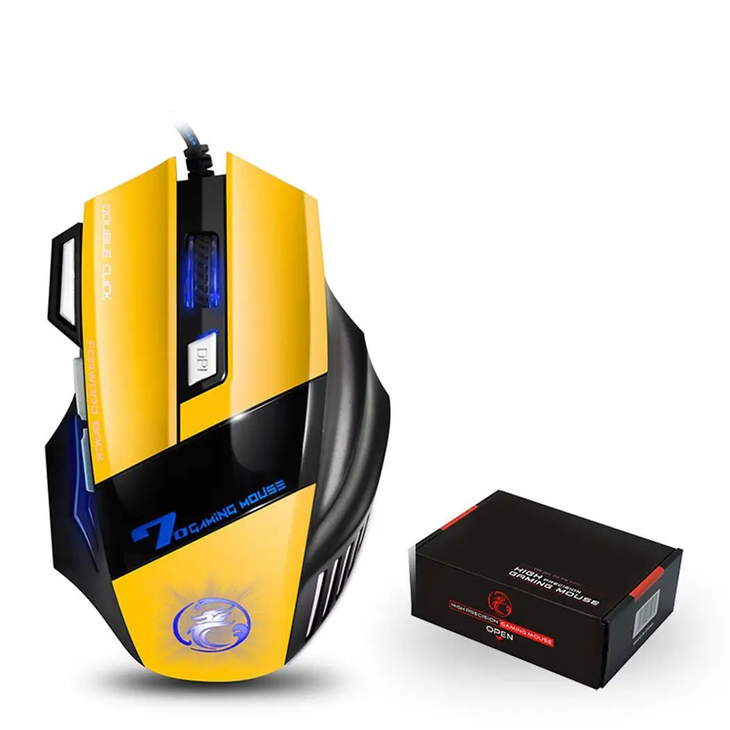 Мышь X7 проводной 7 кнопок 2400 Точек на дюйм USB для PC Gamer ноутбука Caming мыши