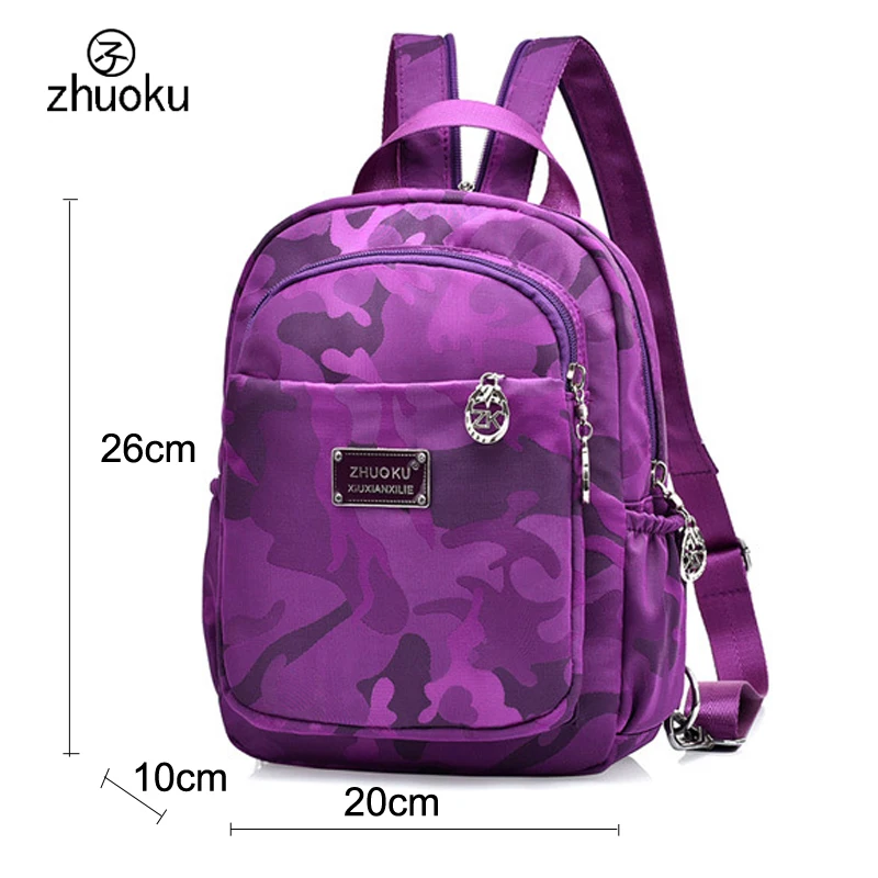 Маленький мини-рюкзак водонепроницаемый нейлоновый тканевый Оксфорд двойная