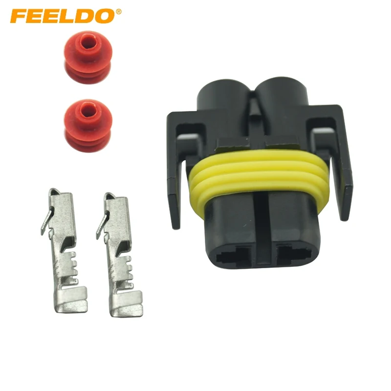 

FEELDO 1 комплект Автомобильный женский HID разъем для лампы H8/H9/H11/880/881 LED/HID лампы # HQ1820