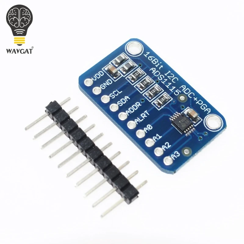 10 шт. 16 бит I2C ADS1115 модуль ADC 4 канальный с усилителем Pro Gain для arduino RPi|10 pcs|amplifier