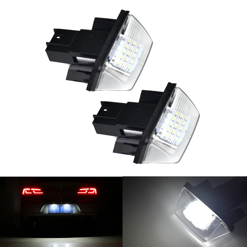 

2Pcs LED License Plate Lights For Citroen C3 C4 C5 C6 Berlingo SAXO/XSARA For Peugeot 206 207 306 307 308 5008 406 407