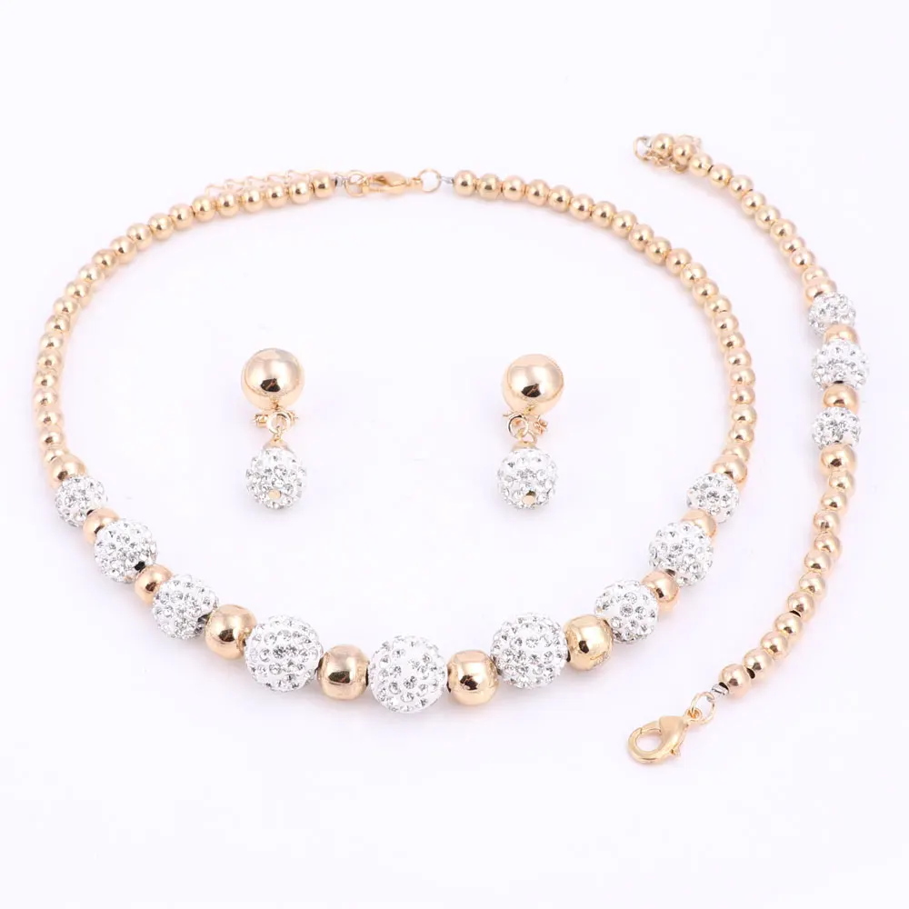 Ювелирный Комплект из колье серёг и браслета | Украшения аксессуары