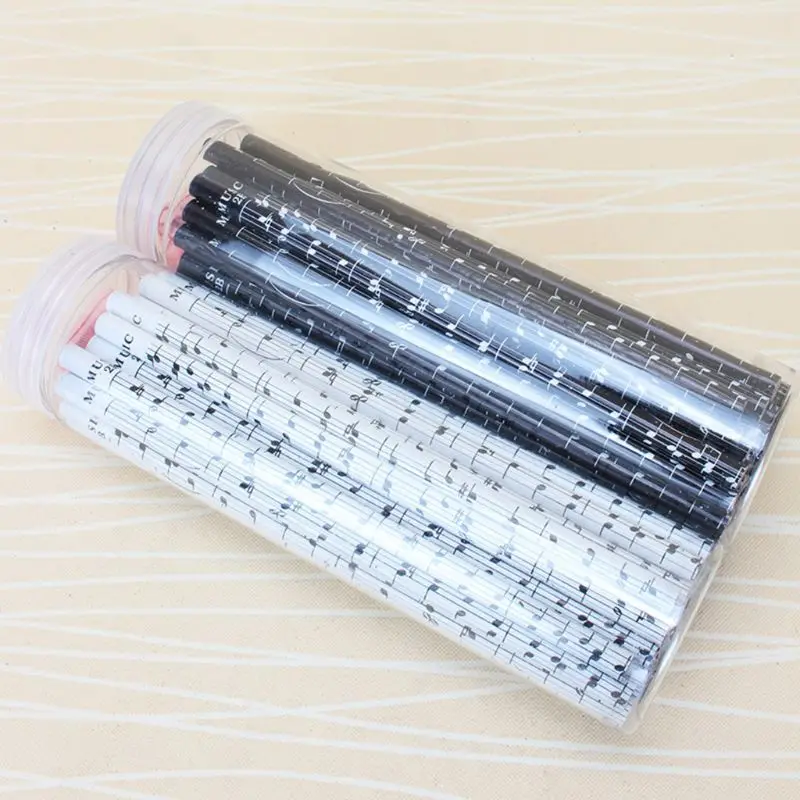 36pcs Musical Note Pencil 2B Standard Round Pencils Piano Notes Writing Drawing Tool Stationery School Student Gift