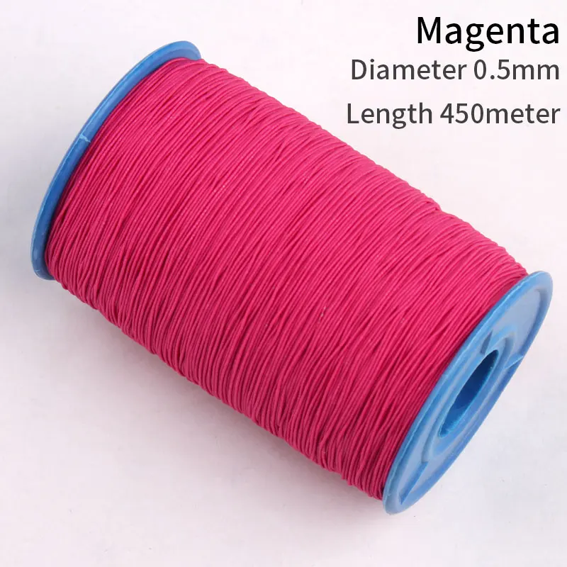 Magenta 0,5 мм эластичная линия эластичный шнур резиновая линия тонкая эластичная лента бисерная нить растягивающийся шнур для изготовления ювелирных изделий - Цвет: Magenta