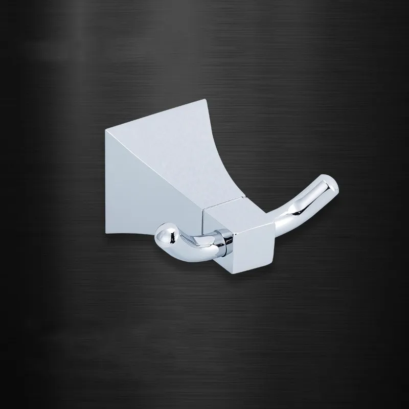 Современный двойной крючок для халата квадратное основание оборудование ванной