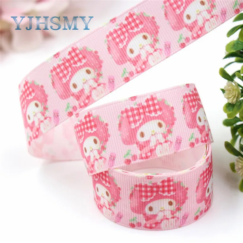 I-19223-456 YJHSMY I-19223-448, 25 мм 10 ярдов животных мультфильм тепловой передачи печатных корсажные ленты, лук крышка DIY аксессуары украшения - Цвет: I-19223-456