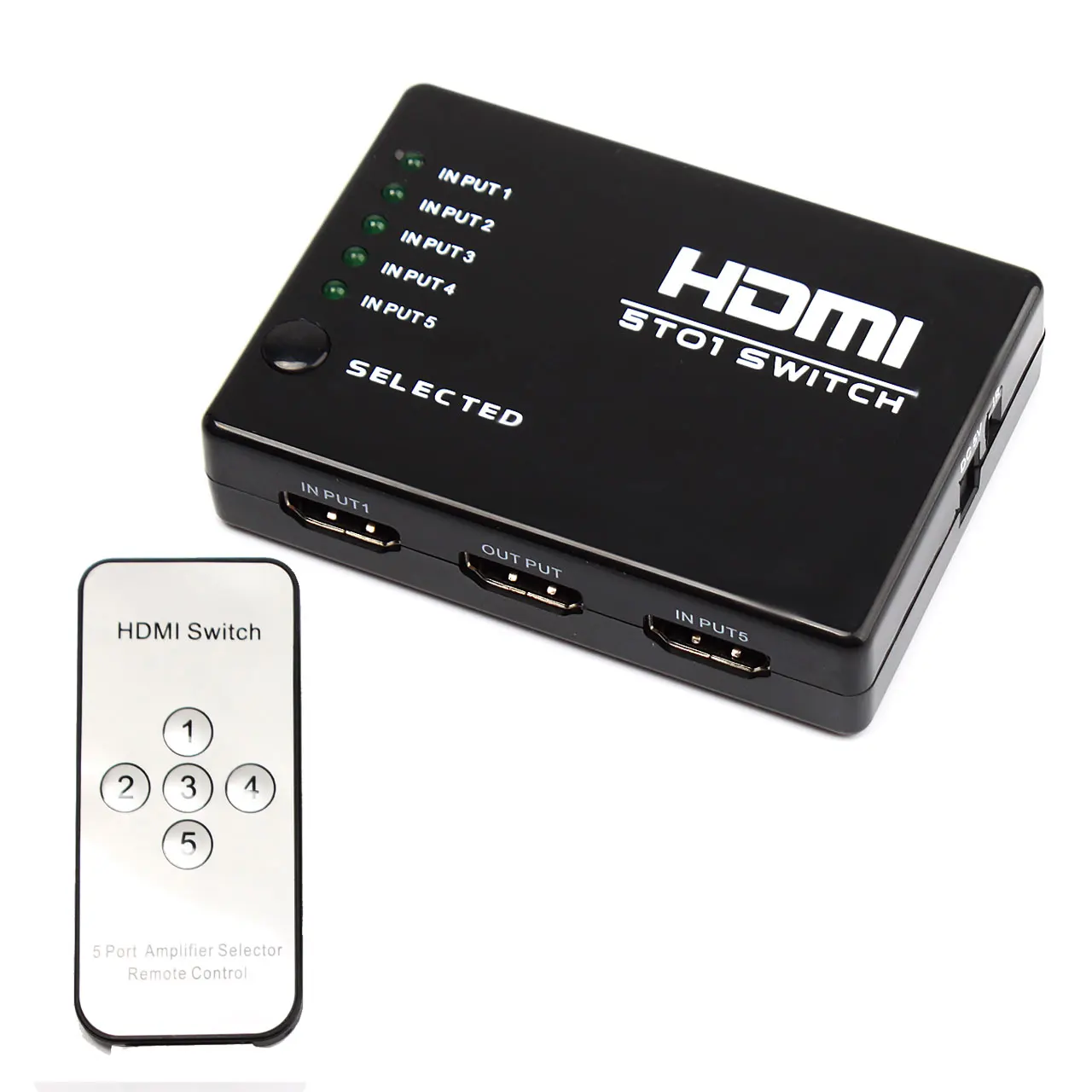 5 портов Full HD Пульт дистанционного управления 1080P 3D HDMI Переключатель Селектор в 1