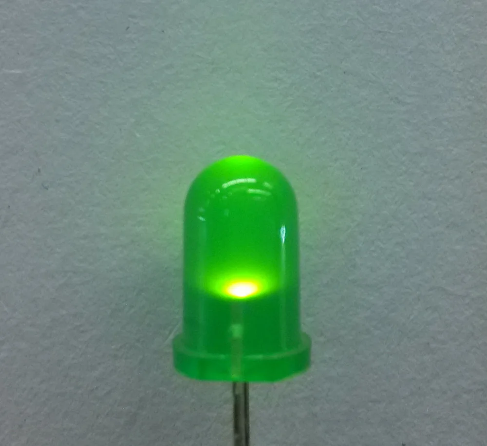 Бесплатная доставка! 1000 шт. диффузный 5 мм зеленый светодиод f5мм армейский 565-570нм