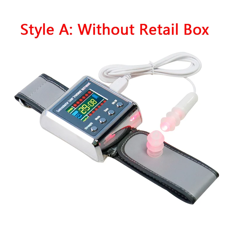 Style A No Box Физиотерапия здоровье 650 нм Лазерная здоровая лазерная терапия инструмент для лечения гипертонии, диабета, ринита, холестерина - Цвет: Style A No Box