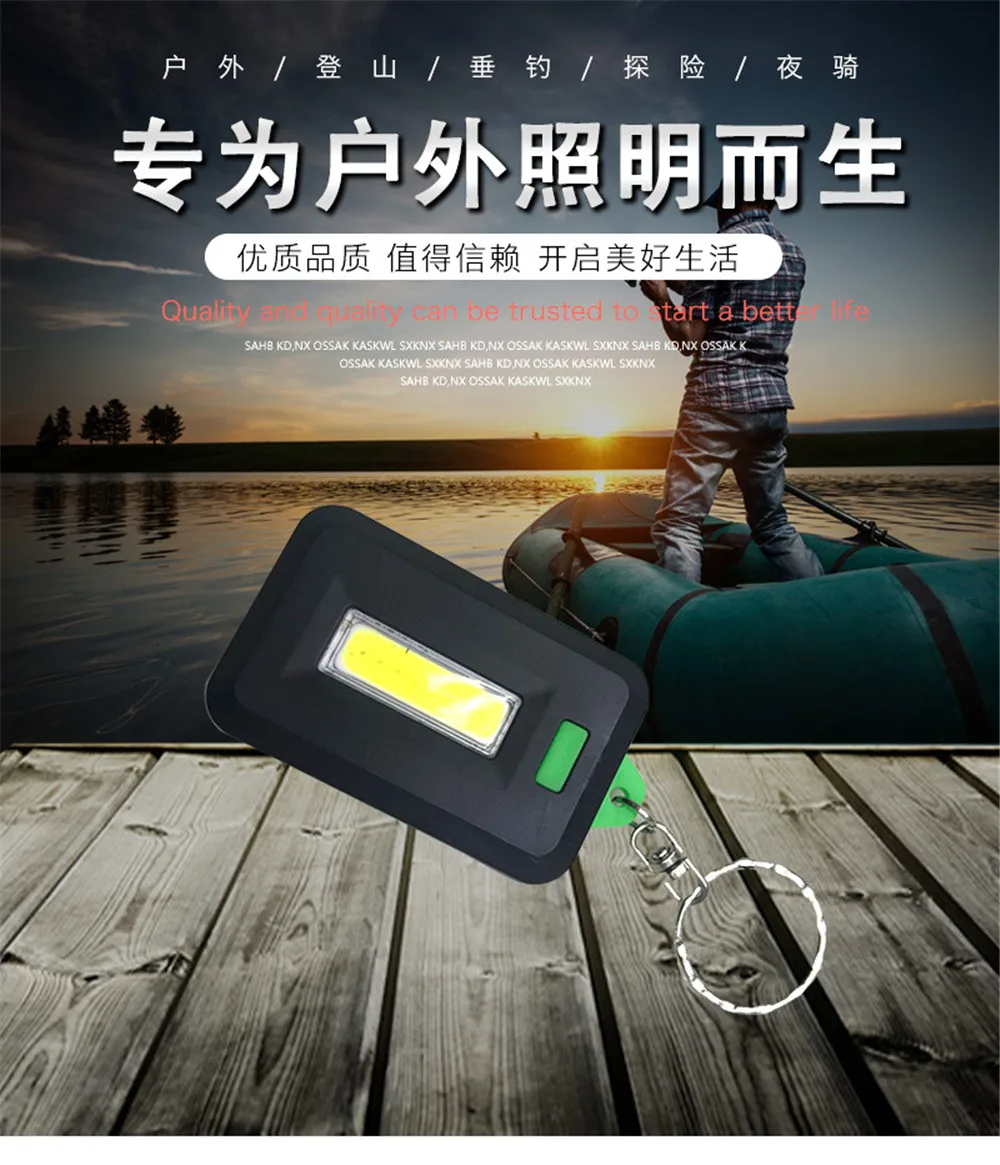 

mini COB LED Flashlight linterna llavero 3 modos llavero portatil flash luz antorcha de luz de emergencia uso 3 * AAA cree