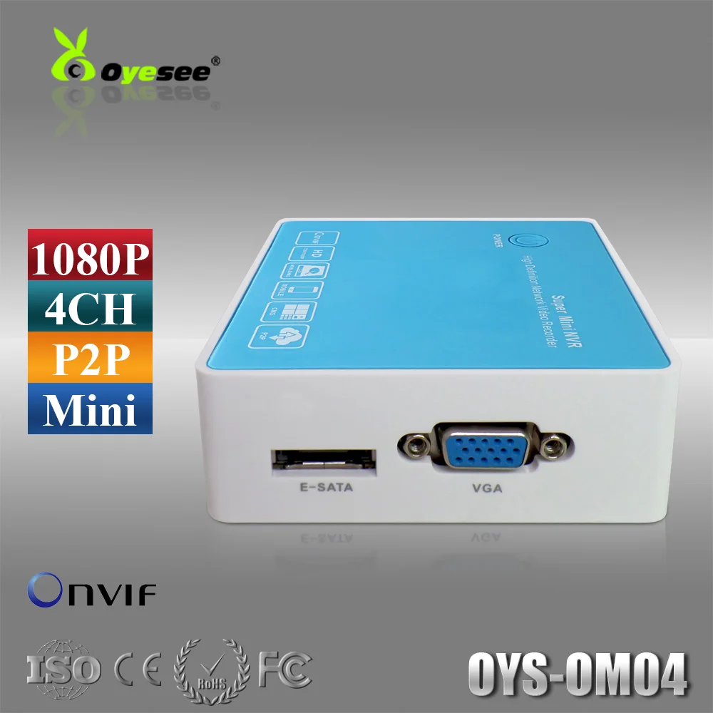 4CH Черный Onvif 1080 P Сетевой Видеорегистратор Full HD Mini NVR для IP Камеры с HDMI и VGA Выход