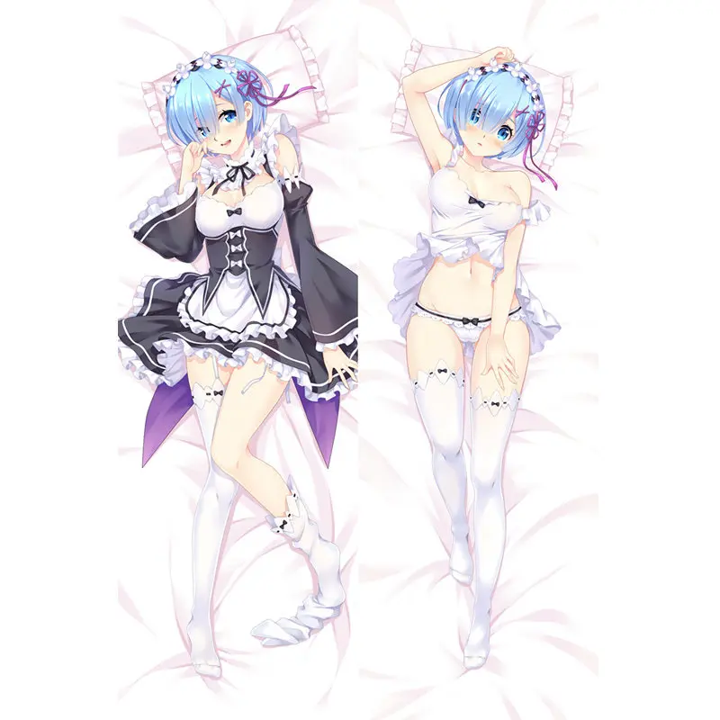 2WAY Аниме RE ZERO начала жизни в другом мире наволочки Ram Rem наволочка 3D двухстороннее постельное белье обнимающее тело наволочка 01 - Цвет: 2WAY