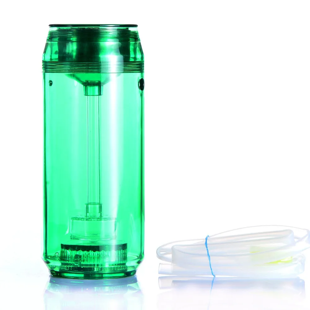 

Acrylic Portable Hookah Cup Set 7x19cm Beverage cans Shisha Pipe Chicha Narguile with Hose Stainless Steel Bowl Charcoal Holder
