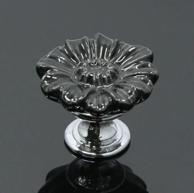 Chrysanthemum Ceramics Knobs Furniture Drawer Wardrobe Handle Kitchen Cabinets Cupboard Dresser Children's Room Pull Door |