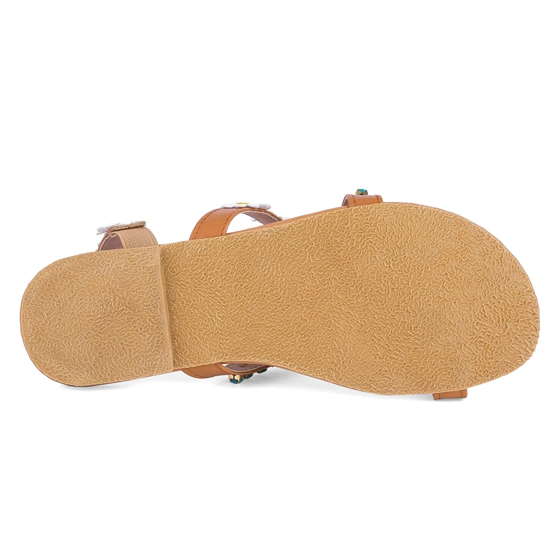 ASILETO/милые сандалии на плоской подошве Женская летняя обувь Сандалии в богемном