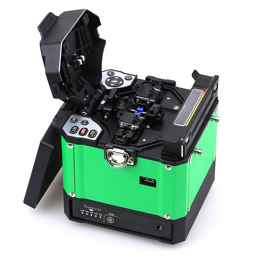 FTTH Automatic Optical Fiber Fusion Splicer Machine Electrode A-80S Fiber Optic Splicers Welding Splicing Machine