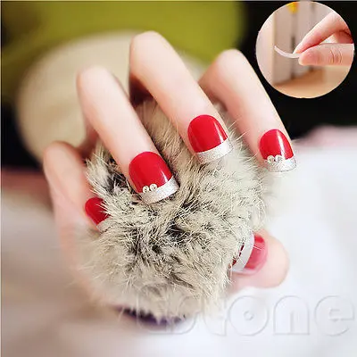 10 шт./лот Типсы для французского маникюра и нейл арта форма бахрома 3 стиля