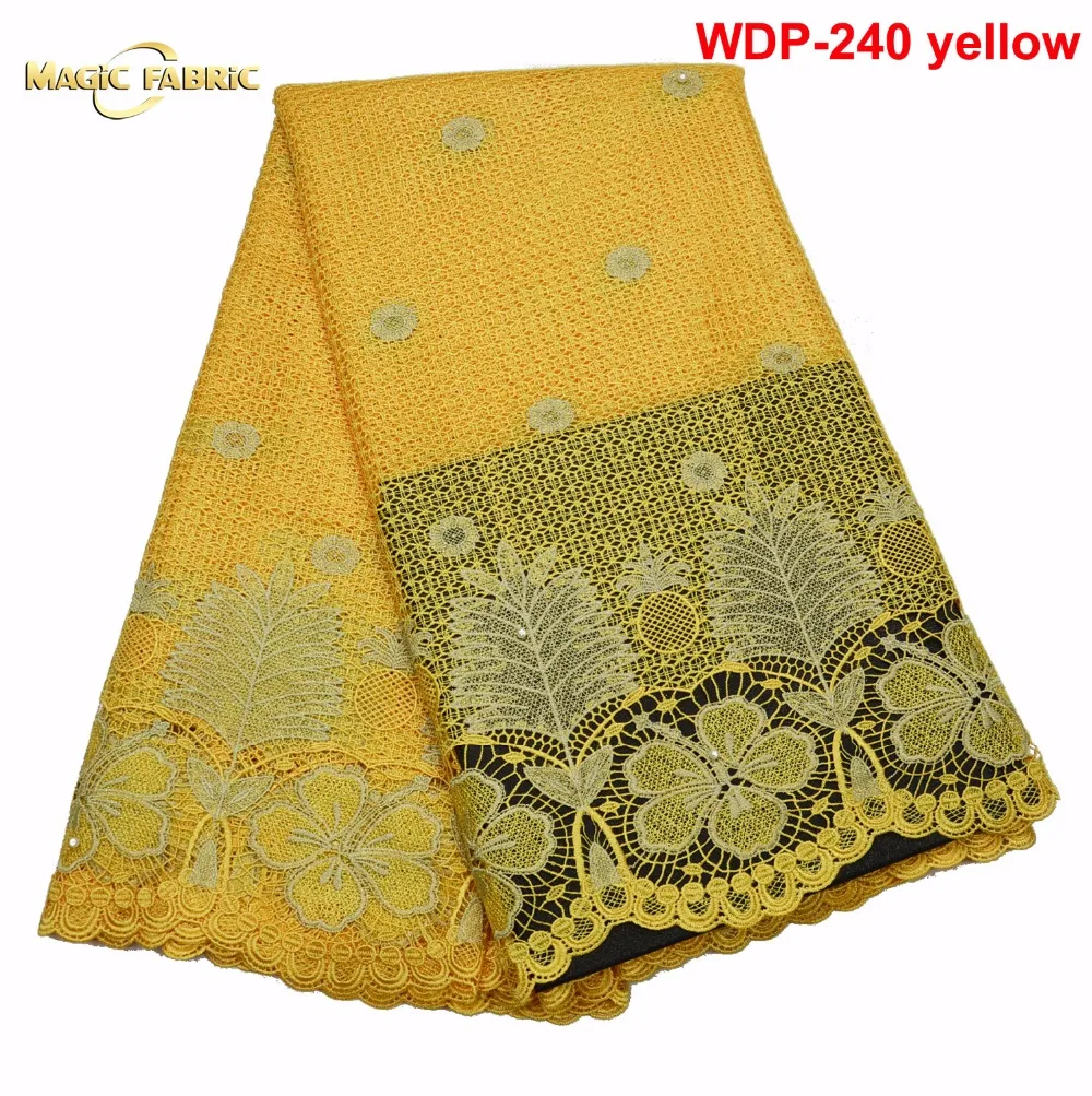 

New Arrival african guipure lace fabric high quality polyester material for wedding dress on sale free shipping WDP-240
