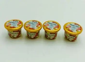4pcs style 2 4 шт. милый 1:12 кукольный домик миниатюрная еда мини-чашка для мороженого модель игрушки для кухни игрушки аксессуары - Цвет: 4pcs style 2