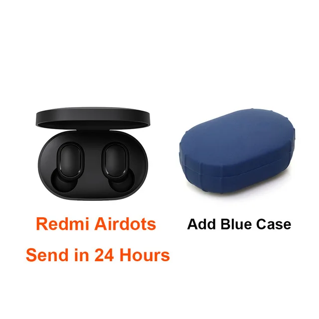 CN add case Xiaomi Redmi Airdots TWS, Bluetooth 5,0, беспроводные наушники, гарнитура, наушники, голосовое управление, шумоподавление, управление краном - Цвет: CN add case